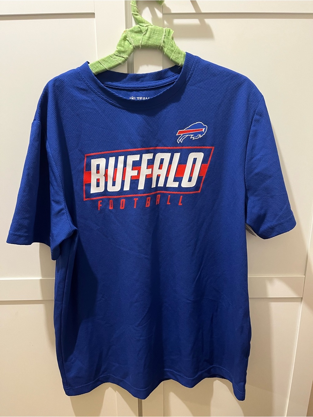 NFL Buffalo Bills Team Apparel Crew Neck Tee in Royal Blue with White Logo